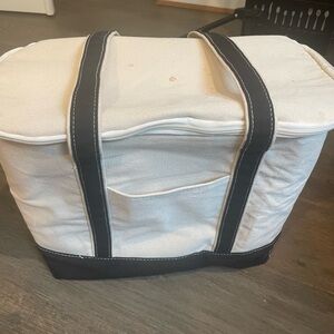 Insulated Large Canvas Tote Bag with Zipper Enclosure